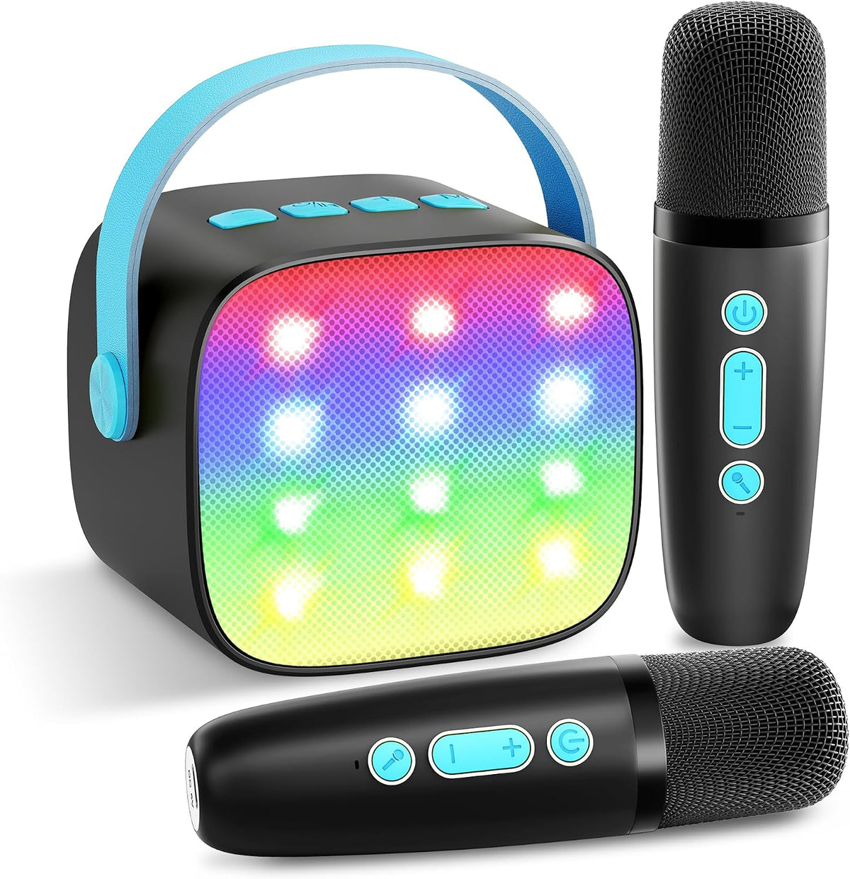 YLL Karaoke Machine for Kids - Black-Blue