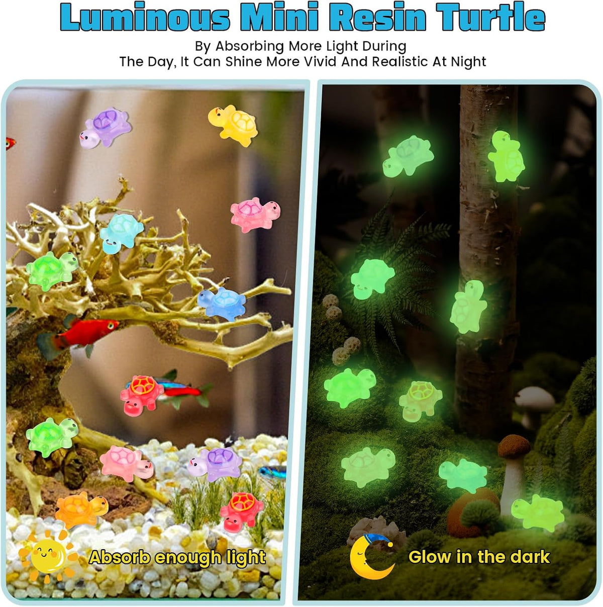 200pcs Mini Resin Ladybug Decor Tiny Ladybug for Crafts Dollhouse - 200pcs Mini Resin Turtles( 0.31 * 0.47inch) - image 3