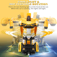 Dolanus Remote Control Car, Transform Robot, Boys Toys Gifts - Yellow-black - image 4