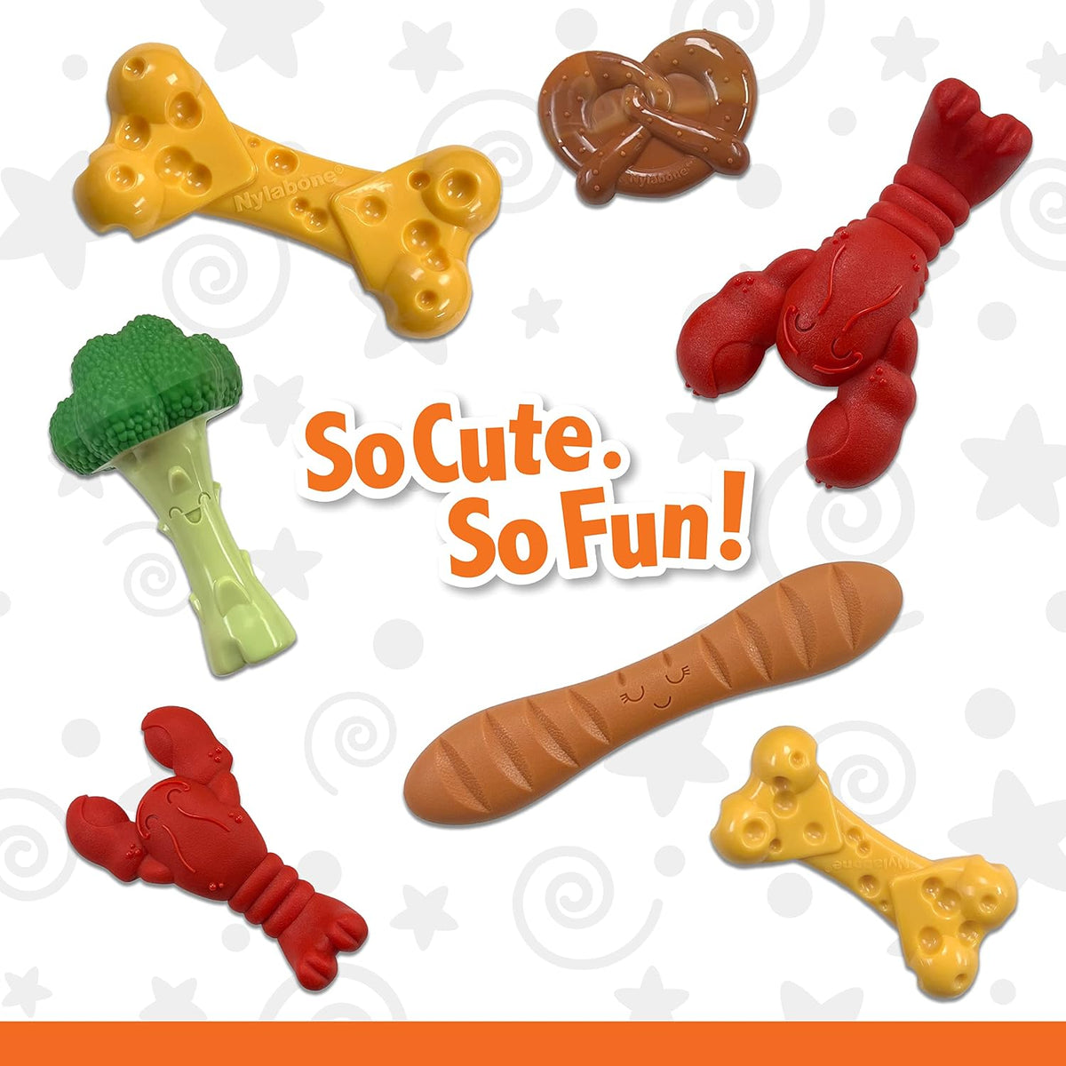 Nylabone Lobster Power Chew Toy for Dogs - Cheese 1 Pack / Medium - image 4