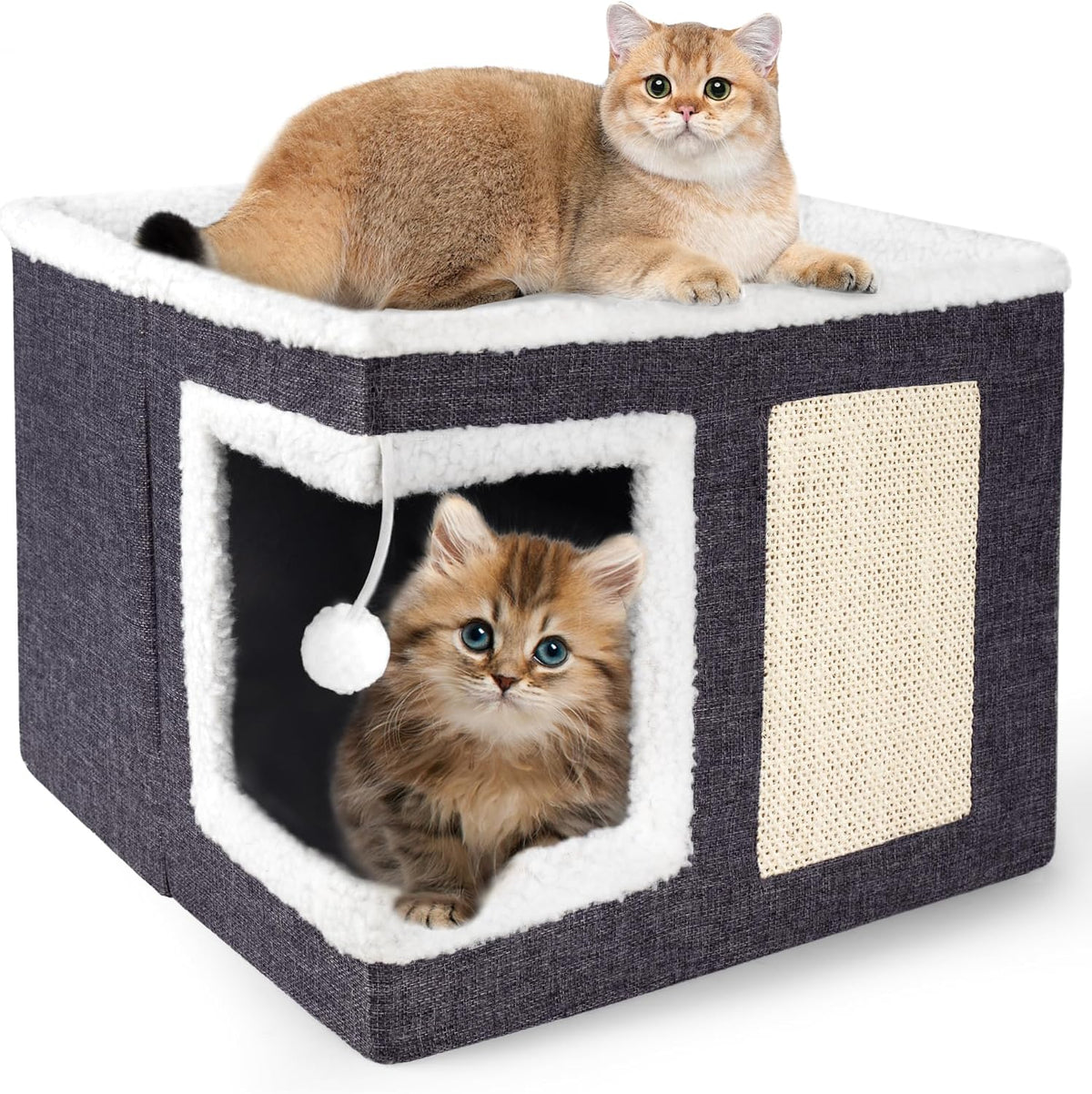 Loyareal Cat Houses for Indoor Cats - S / Dark Grey