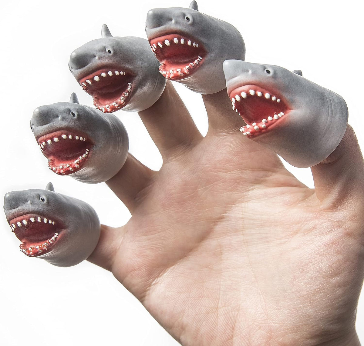 Shark Finger Puppet, Funny Animal Toy for Gifts - 5 PCS