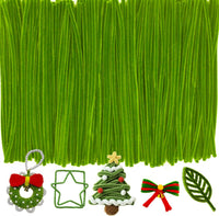 Black Pipe Cleaners for Crafts, Craft Supplies, Arts and Crafts - Moss Green
