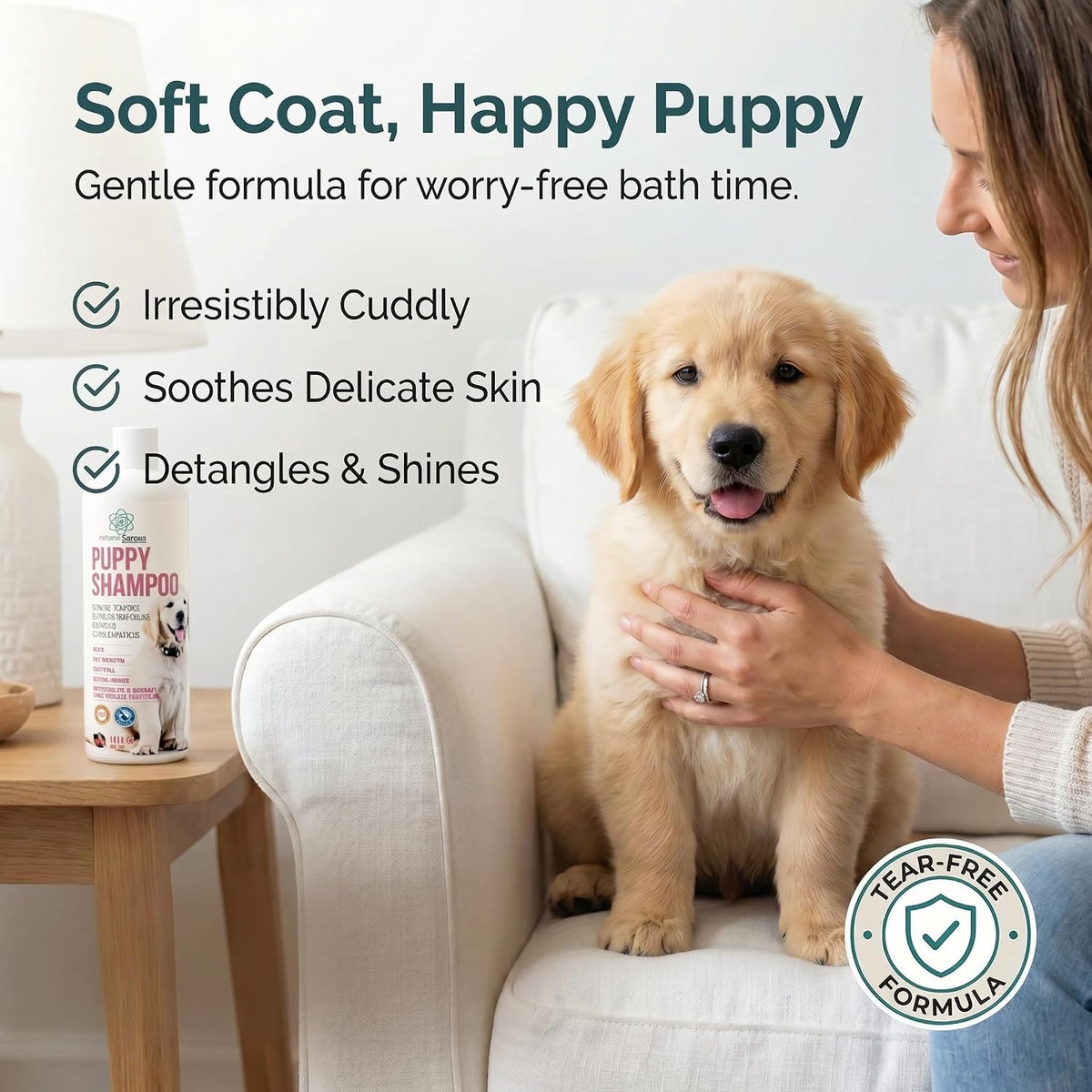 16 fl oz Tearless Puppy Shampoo and Conditioner - 16 Fl Oz (Pack of 1) - image 2