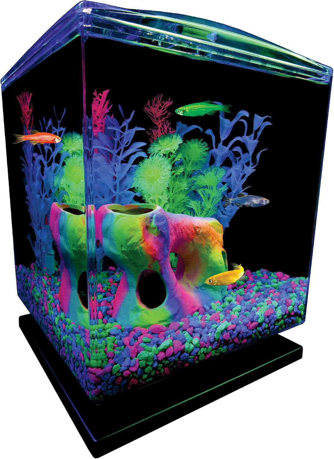 GloFish Aquarium Gravel, Pink, Green & Blue Mix - Pink/Green/Blue Fluorescent / 4 x 5 x 9 inches ; 5 pounds - image 3