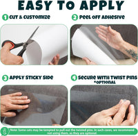 Anti Cat Scratch Furniture Protector, Heavy-Duty - 16-Pack + 80 Pins - image 3