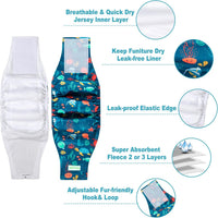 wegreeco Small Dog Diapers Male - Marine Animal / Large / 5 - image 2