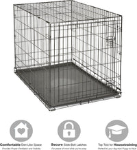 New World by Midwest 42-Inch Single Door Crate, for Large Breeds - Single Door - Black / Large (42"L) - image 3