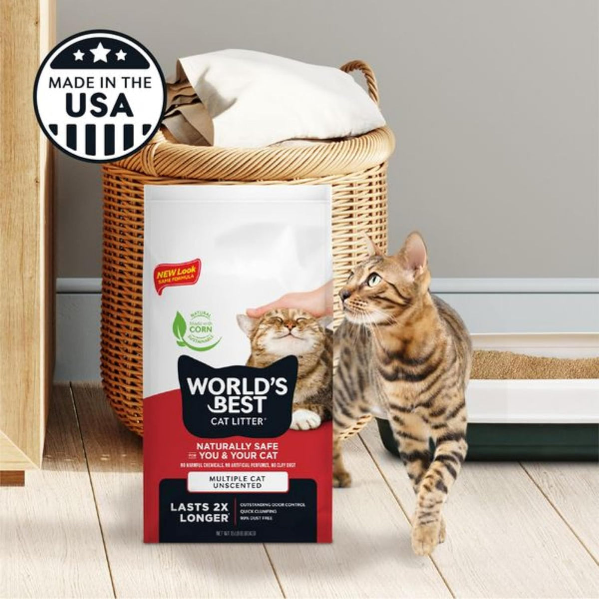 World's Best Cat Litter, Multiple Cat, Unscented, Odor Control - 15 lb - image 4