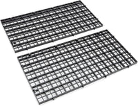 Aquarium Plastic Grid Divider Tray Egg Crate - Black 2 Pcs S