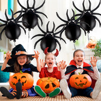 YOTHORN 6 pack black 33 inch spider foil balloons for Halloween - view 6