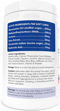 Nootie Glucosamine for Dogs - 250 ct - Hip and Joint Soft Chews Supplement for Dogs - Daily Dog MSM Chondroitin Chews with Turmeric - Joint Care Vitamins for All Breeds and Sizes USA