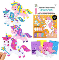 VKPI 4 Butterflies Foam Art Crafts Gift Kit - Unicorns