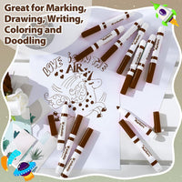 Janlaugh washable markers bulk pack of 24 broad line markers with conical tips - view 21