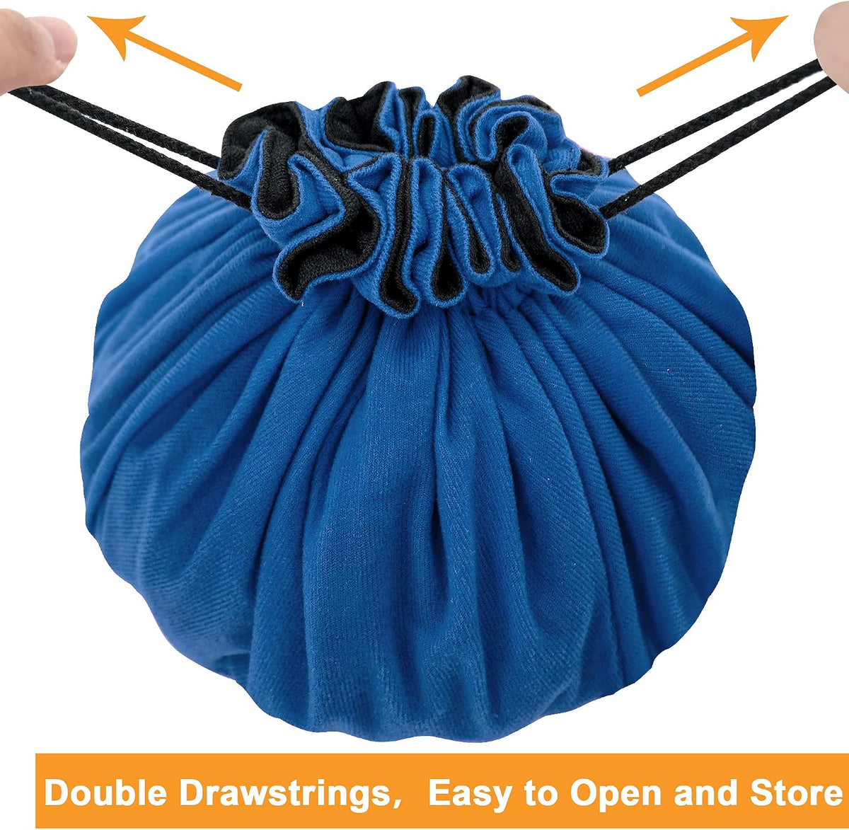 SIQUK Large Dice Bag with Pockets Big Capacity Dice Bag Drawstring - Dark Blue - image 4