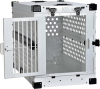 K9 Kennel Boss Aluminum Collapsible Dog Crate - White / 40.6"L x 25.2"W x 28.9"H - image 2