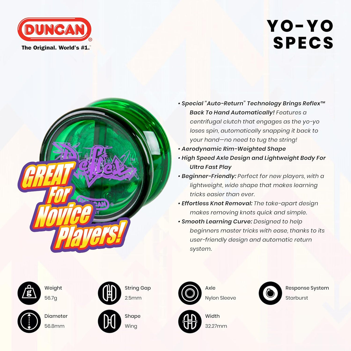 Duncan Toys Reflex Auto-Return Beginner String Trick Yo-Yo - image 4
