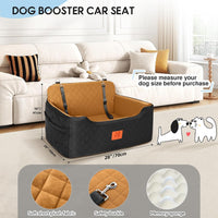 Dog Car Seat for Medium/Large Dog Under 50 lbs or 2 Small Dogs – Essentials for Dogs - Black/Brown - image 3