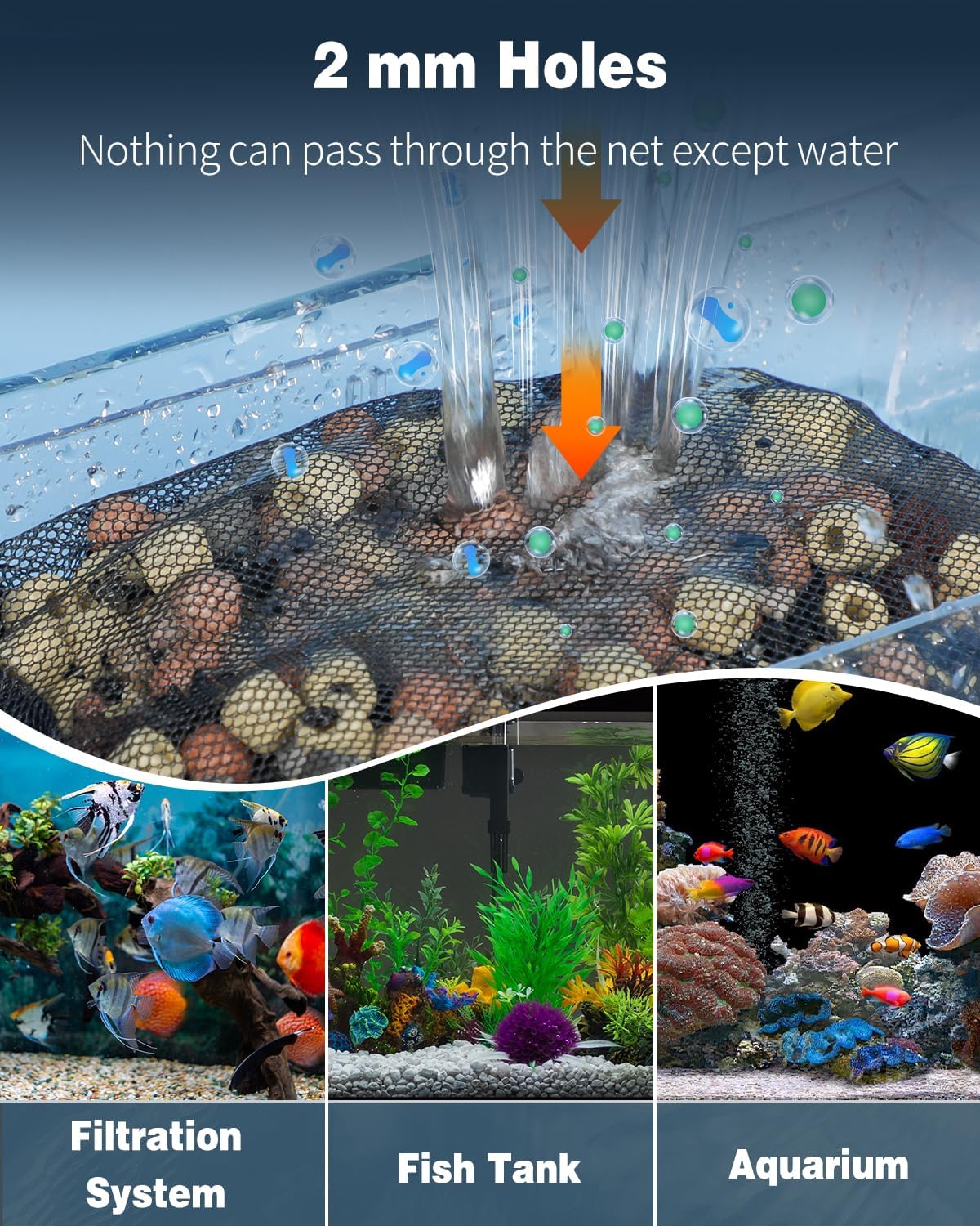 Pawfly 8 Pack Aquarium Filter Media Bags - Fine / 8" x 5.5" - image 2