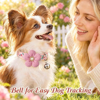Medium Dog Collar with Flower - Pink / Small: for Small Dog - image 4