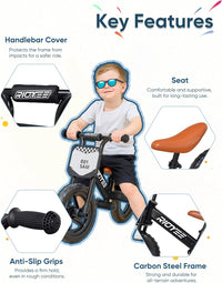 RIDYEE Toddler Balance Bike 2 Year Old - Black - image 3