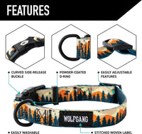 Wolfgang Heavy Duty Martingale Dog Collar with Quick Release Nylon - Overland Print / Large (1 Inch x 18-22 Inch) - image 3