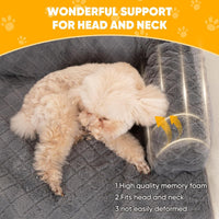 PAWBOSE Dog Couch Bed, Plush Sofa Mat, Washable Cover - grey - image 2