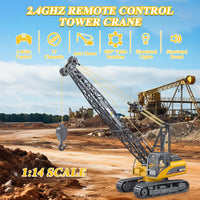 Hitish 1:14 scale remote control tower crane truck with 15 channel 2.4GHz controller - view 3