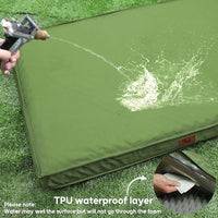Outdoor Dog Bed for Medium Dogs, Waterproof Dog Crate Bed for Puppy Beds, Orthopedic Egg Crate Foam Pet Bed with Washable and Removable Oxford Cover, Light Green