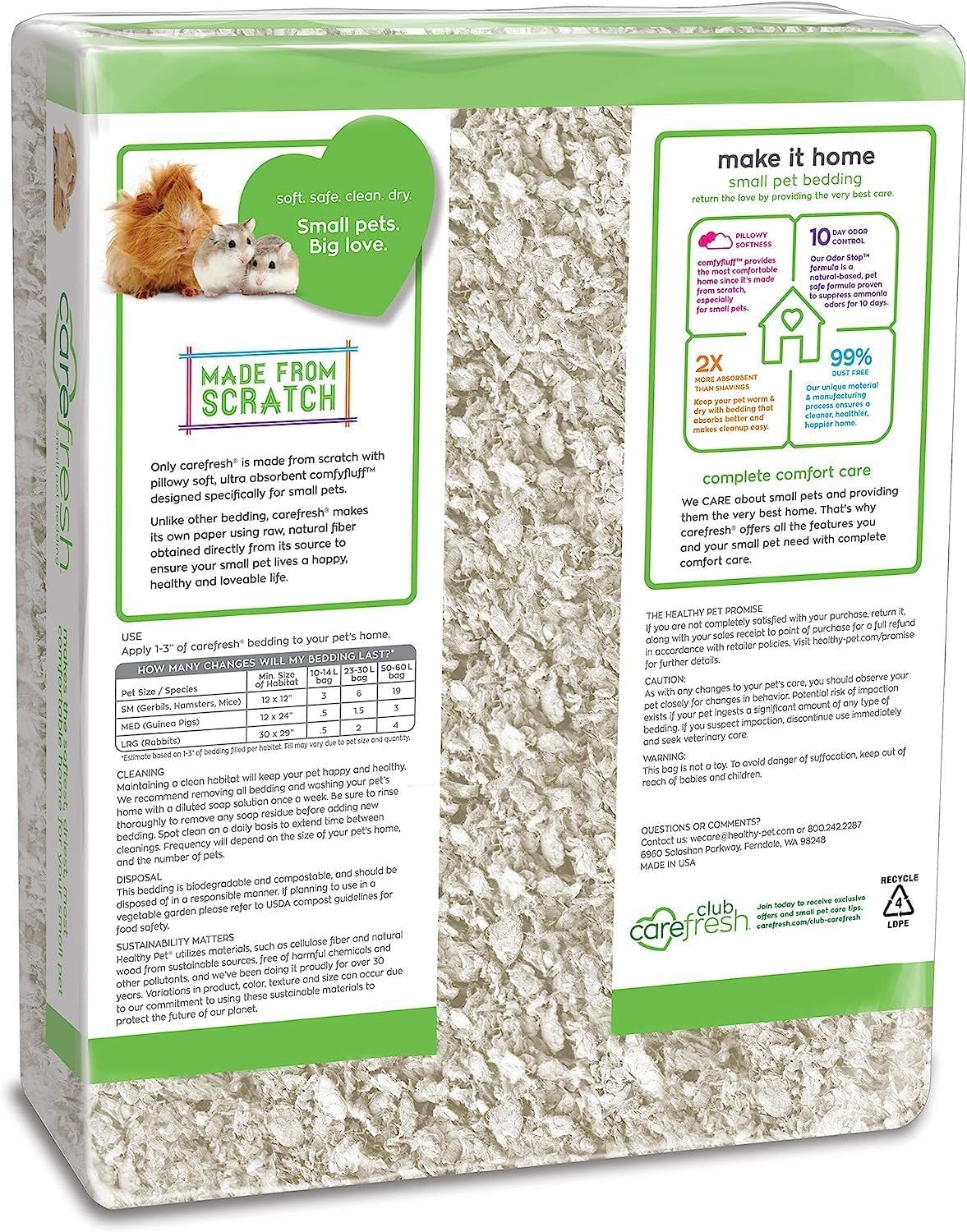 Carefresh White Natural Paper Small Pet Bedding - 50 L / white - image 3
