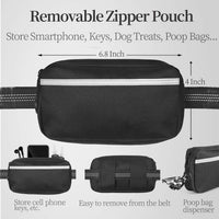 Hands Free Dog Leash with Zipper Pouch - Black / Medium - image 3