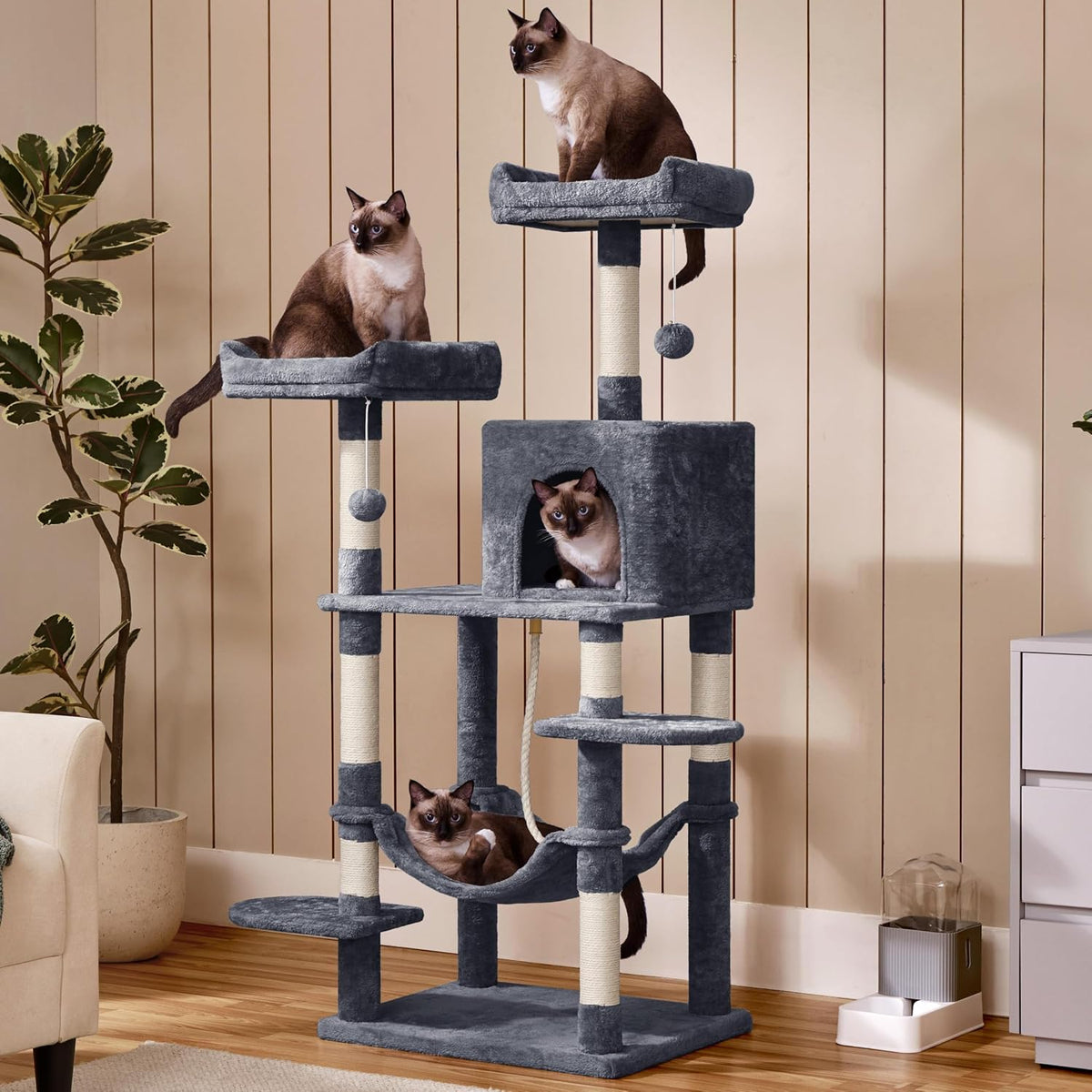 Yaheetech 59in Cat Tree for Large Cats - image 2