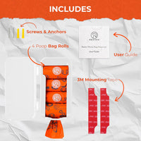 PEXTER Dog Poop Bag Dispenser - White - image 3