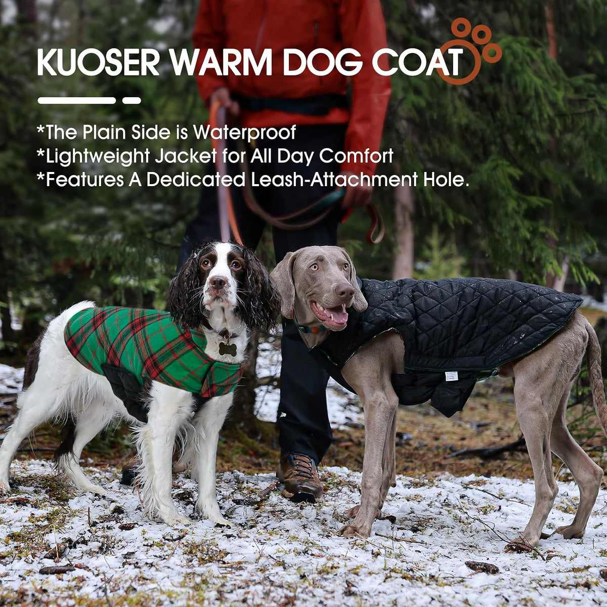 Kuoser Waterproof Dog Coat - Christmas Green / X-Small (Pack of 1) - image 3