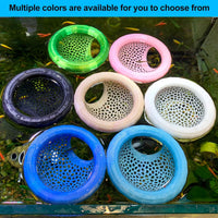 2pcs Wood Fish Feeding Ring for Aquarium，Floating Betta Hammock - Deep Blue / 1pcs big and 1pcs small floating version - image 3