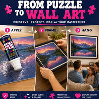 Clear Jigsaw Puzzle Glue with Applicators, Quick-Dry - 240ML - image 2