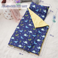 Bunnikins & Clover Toddler Nap Mat with Removable Pillow - Dinoworld - image 3