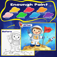 CHICAUP Paint with Water Coloring Books for Kids - Dark Blue - image 4