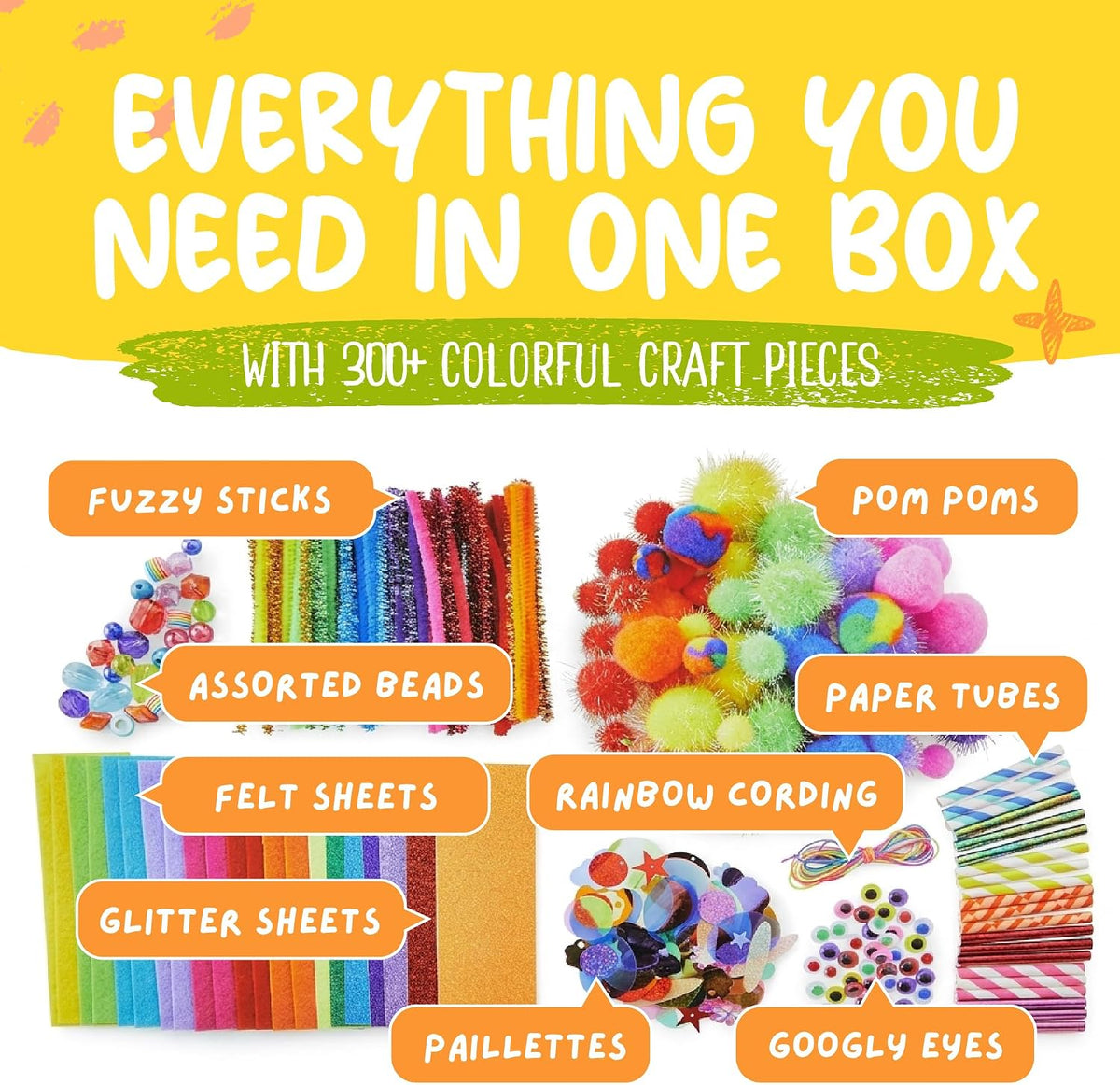 Kid Made Modern Arts and Craft Kit - Rainbow Craft Kit - image 4