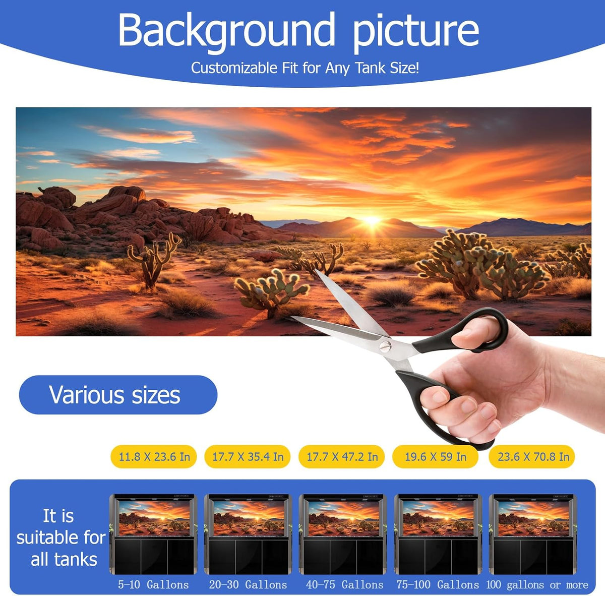 Reptile Background Film, Static Cling, Glue-Free, Desert - 11.8 X 23.6 Inches - image 2