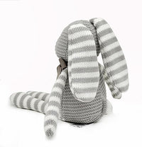 Organic Baby Toys Grey Bunny Rabbit Stuffed Animal 7.1"