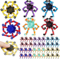12PCS Transformable Fidget Spinners for Kids Adults - 36colors