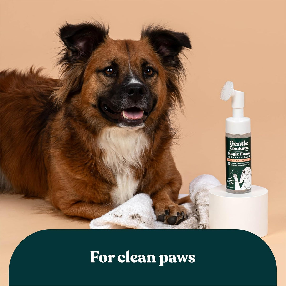 Gentle Creatures Magic Foam Dog Paw Cleaner with Scrubber Brush - Refill (Pack of 2) - image 4