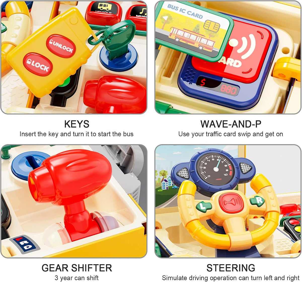 HONGTUO School Bus Toy with Sound and Light - School Bus - image 3