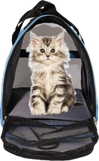 MuchL Cat Carrier for Cats Soft-Sided Travel Pat Carrier for Cat - Medium-Blue - image 2