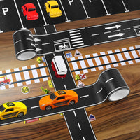 Quadafy road tape for kids, 3 rolls of 2 inch race track and roadway tape - view 7