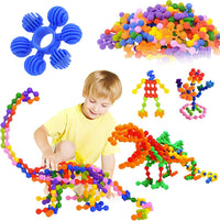 TOMYOU 120 piece interlocking building blocks set with colorful star shaped pieces