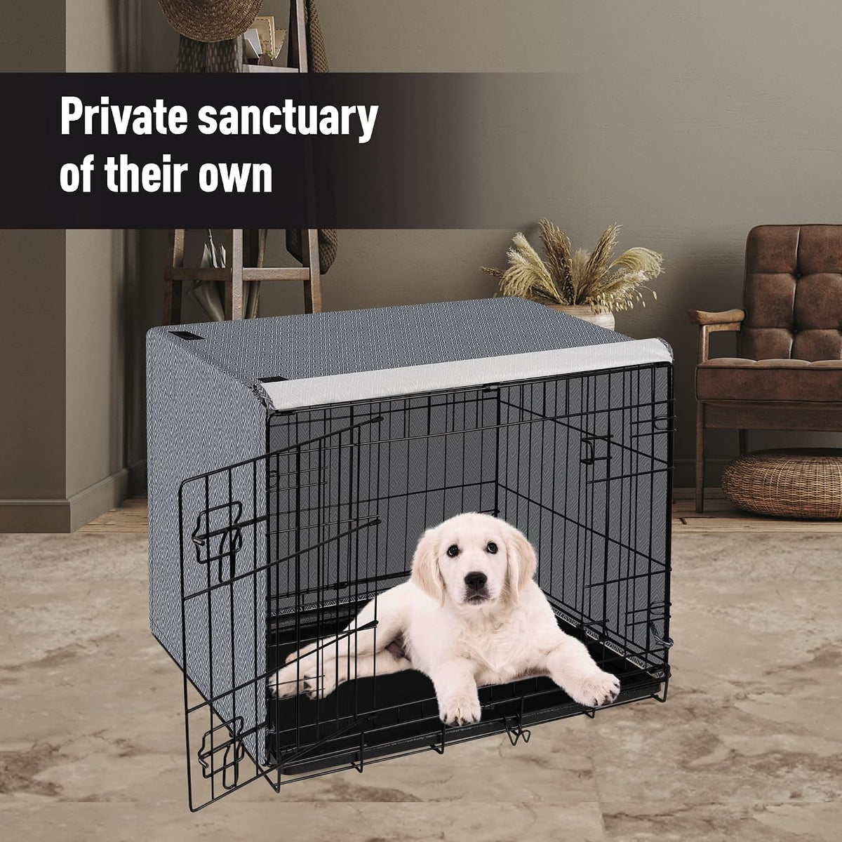 Pet Prime Dog Crate Cover for Wire Cages 36 Inch Indoor Breathable - 24 inch - image 2