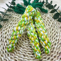 3PCS Rainbow Woven Pet Chew Set, Colorful Puppy Teething Chews, Dog Chew Toys, Cat Teething Playset, Soft & Safe Interactive Pet Chews