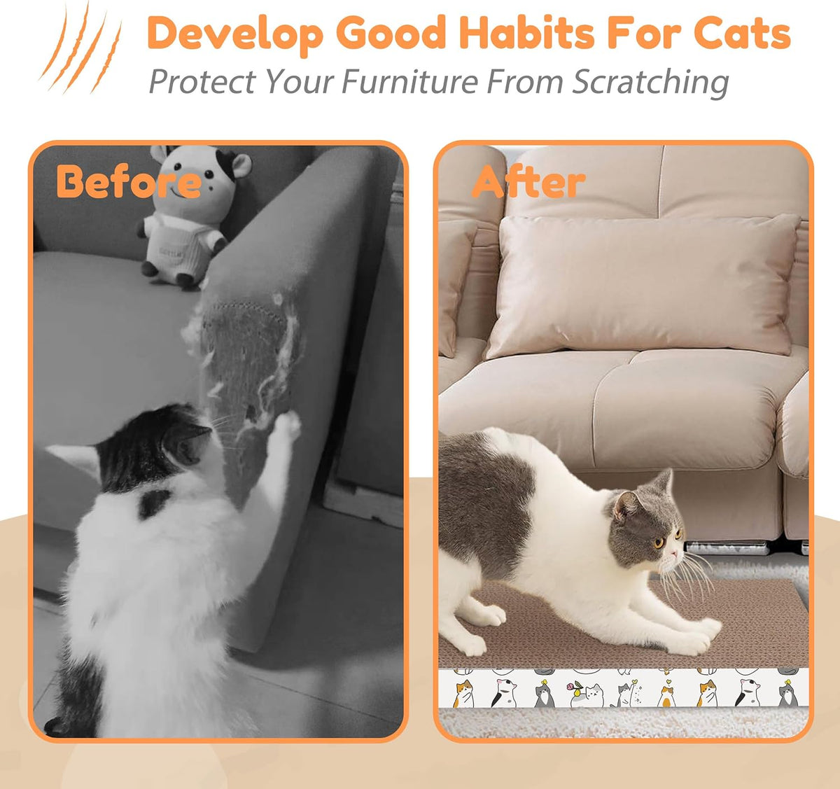 PatiencET Cat Scratch Pad with Box - Flat with Box - 8 Pack - image 2